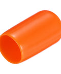 Orange Rubber End Caps 8mm Inner Diameter 20 Pack Vinyl PVC Round Tube Cap Covers For Pipe Ends And Bolt Threads