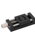 Knockout Heavy Duty Manual Linear Actuator Stage Featuring Smooth Glide Aluminum Dovetail Slide Platform And Dead Set Micro Tuning Adjustments For Real World Job Sites, black aluminum micro adjustment component.