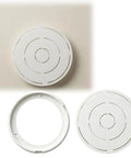 Sunburst Design Smoke Detector Cover That Straight Up Hides Ceiling Alarms On Six Inch Units Creating A Super Clean Look That Really Vibes With Minimalist Modern Home Decor.