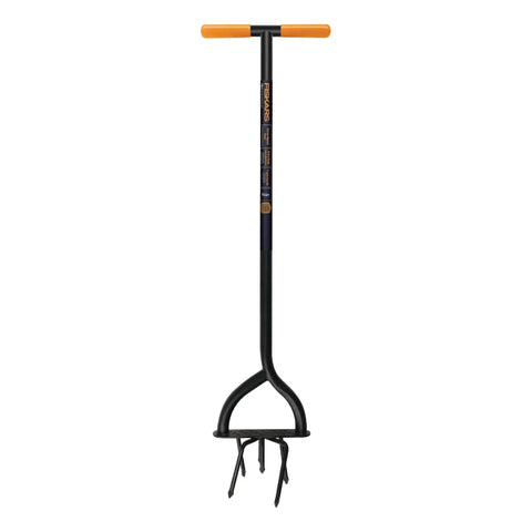 40 Inch Steel Tiller With Extra Long Handle For Easy Tilling And No More Knee Pain Or Back Strain, Six Arrow Tipped Tines