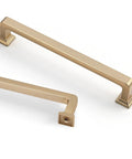 10 Pack Champagne Bronze Cabinet Pulls 5 Inch 128mm Hole Center Dresser Drawer Handles For Kitchen Cabinets Cupboards And Bathrooms Sick Upgrade Durable Hardware For Cabinets And Vanities, close-up view of pair