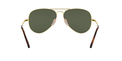 Unisex Aviator Metal II Sunglasses With Gold Frame And G15 Green Lenses, 58mm, Rx Ready Lenses, Case Included, front view