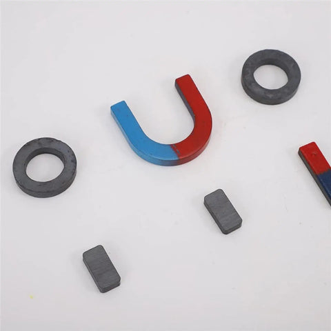 Components of Magnetic Levitation Electric Fan Experiment Kit With Hand Crank Generator on white background.