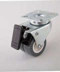 Top Shelf Heavy Duty Two Inch Twin Caster Wheels With Locking Brake And True 360 Swivel Action smooth rubber wheel with brake.