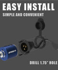 Diagram of 15 Amp AC Power Inlet Port Charger Plug For Outdoor RV And Marine Use 110-125 Volt with simple installation steps.