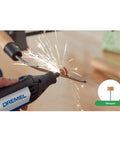 Heavy Duty Rotary Tool Kit With Complete Accessory Bundle, Flex Shaft Attachment, Circle Cutter, And Premium Storage Case for precise sharpening and spark creation.