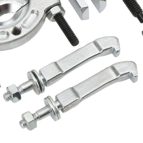 Get This Heavy Duty 9 Piece Bearing Puller Kit For Garages Handling Internal And External Hub Bearings With Carbon Steel Construction Ensuring Zero Slipping Or Damage When Removing Stuck Parts Off Your Auto Ride At Shop Or Home, carbon steel puller arms