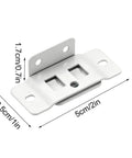 Sturdy L Shaped Corner Brace Bracket With Screws For Wood Shelves And Cabinets, dimensions shown in white metal, concealed fastener design