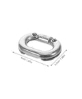 Pro Grade 316 Marine Stainless Steel Chain Link Connector Quick Connect Clip with dimensions 5cm by 3.5cm, essential for heavy-duty gear.