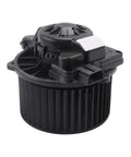 Premium Cabin Heater Blower Motor 97113G2000 side view showing black housing and grid design for Hyundai Ioniq and Kia Niro Hybrid.