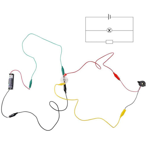 Totally Hands On Electric Circuit Kit For Kids Diy STEM Learning Set With Motors Bulbs Switches Propellers Buzzer Clips And Battery Holder