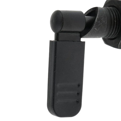 Close-up of Quick Release Spring Loaded Latch Pin With Lock Nut, black heavy duty build, M16x10mm for toolboxes.