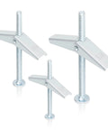 Hollow Wall Anchors Set 26 Pieces Three Sizes For Drywall Includes Twelve One Eighth Inch Eight Three Sixteenth Inch And Six One Quarter Inch Heavy Duty Butterfly Anchors With Screws Toggle Bolts Wing Nut Kit Metal Drywall Anchors And Screws