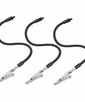 Three flexible arms from Six Piece Pro Grade Welding And Soldering Tool Flexible Arm Clamps With Built In Magnifying Lamp Base