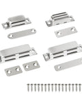 Stainless Steel Cabinet Magnetic Catch Latch For Wardrobe And Cupboard Doors Push To Open set with screws and plates.
