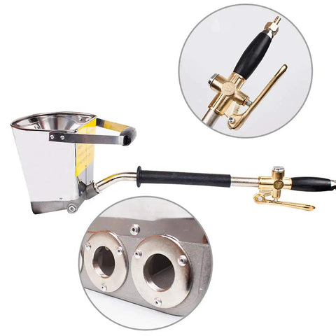 4 Jet Pneumatic Cement Mortar Sprayer Gun For Stucco And Plaster, lightweight stainless steel tool with 4-nozzle setup