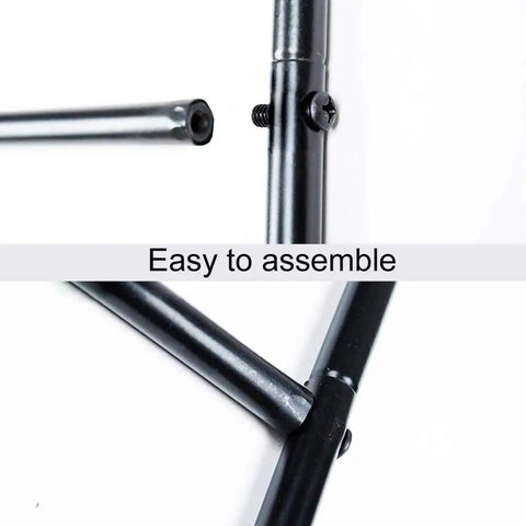 Close-up of assembly detail for Metal Garden Arbor Wedding Arch Black, Adjustable Two Size Options Pergola Style