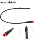 Premium 21CM E Bike Brake Sensor Wire With Rapid Power Cut Off For NFOX And Compatible Electric Bikes Featuring Durable Steel Core Heavy Duty Induction Cable Ensures Instant Safety Stop Any Time, black 21cm connector cable