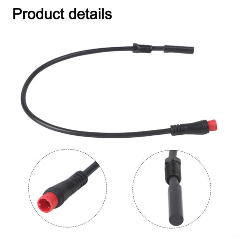 Premium 21CM E Bike Brake Sensor Wire With Rapid Power Cut Off For NFOX And Compatible Electric Bikes Featuring Durable Steel Core Heavy Duty Induction Cable Ensures Instant Safety Stop Any Time, black 21cm connector cable