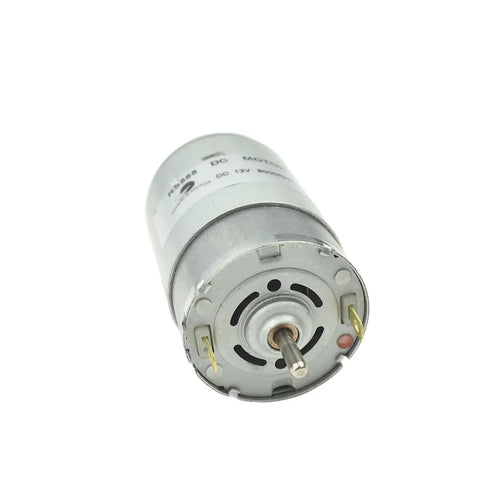 555 Double Shaft Beefy Brushed DC Motor 12V 8000 RPM High Torque For RC Cars Replacement Drive Motor front view