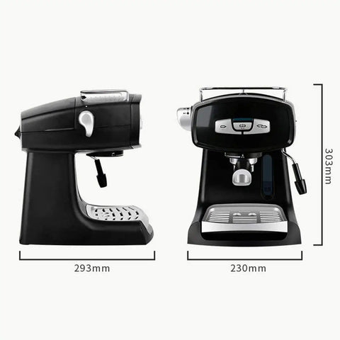 Semi Automatic Espresso Machine For Home And Small Cafe Italian Style Electric Coffee Maker With 1200ml Detachable Water Tank