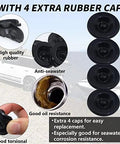 iBroPrat 4-pack 2.72-inch black trailer hub caps with 8 rubber plugs for 7000-8000 lb Dexter axles