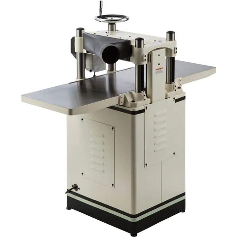 Heavy Duty 15 Inch Fixed Table Planer With A Beefy Three Horsepower Motor And Ridiculously Sharp Helical Cutterhead For Crushing Lumber And Smoothing Boards Like Butter Daily