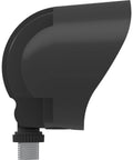 Side view of 12W LED Flood Light With Heavy Duty Mounting Arm, Die Cast Aluminum Housing In Bronze Finish, Wet Location Rated