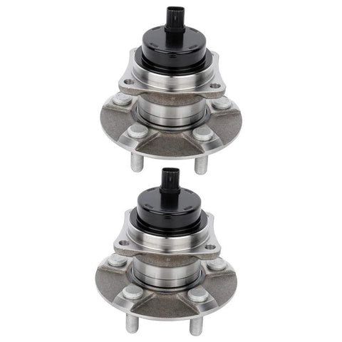 Two Rear Wheel Bearing And Hub Assembly Set For 2003 To 2008 Pontiac Vibe Toyota Corolla And Matrix And 2004 To 2009 Prius With ABS 5 Lug Pattern Plug And Play Fit OEM Style Replacement 512217