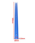 Aluminum T Track For Woodworking, 500mm Length, shown with dimensions, blue finish, for router table slot track kit.