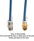 XS Series 1.75mm PTFE Tubing Plug And Play For 3D Printing Upgrade With fittings, easy disassembly instructions shown