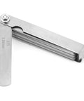 Dual Metric And Imperial Stainless Steel Feeler Gauge Ruler For Welding Gap And Slot Measurements, 0.04-0.88mm Range, 89mm Length