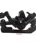 Rock Solid Mechanical Disc Brake Set For Mountain Bikes Featuring Steel Rotor And Caliper Piston With Killer Grip And Sick Stopping Power For Trail Sessions, close-up of caliper piston, black finish, 51mm width.