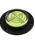 for mini Round for spirit Level for 360 Degree Viewing showing a compact black leveling bubble with degree markings.