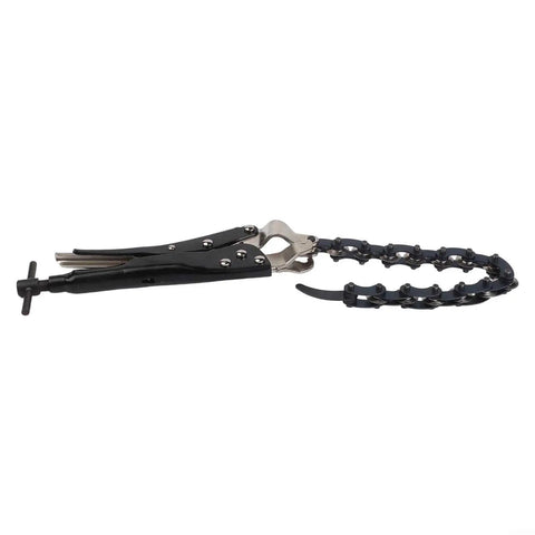 Ratcheting Chain Exhaust Pipe Cutter For Tight Spaces, Heavy Duty Tube Cutting Tool For Car Tailpipes Up To 90mm, No Sweat Muffler Removal, Cuts Galvanized Steel Copper Aluminum Brass PVC Pipes In Confined Areas. Black alloy steel chain pipe cutter