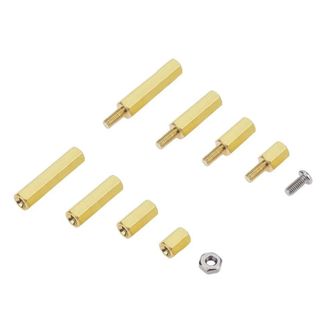 Pro Grade Brass Screw Nut And Standoff Kit For Electronics And PCBs With Male And Female Threaded Spacers And Sleeves For Makers And Tech Nerds Perfect For Raspberry Pi Boards And Computer Projects brass standoffs and nut set