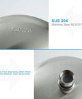 Close-up of Bangin Ultra Thin 12 Inch Rain Shower Head With Pressure Boost And High Flow, showing rust-resistant stainless steel