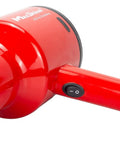 Close-up of Portable Car Dryer Air Blower With Two Nozzles For Fast Touchless Drying And Cleaning, red handheld power blower
