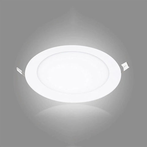 DJVHSRI Recessed Lighting Housing Trim Kits Ultra Slim Recessed Downlight commercial indoor flat panel light in white finish.