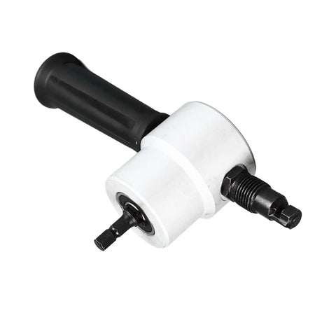 Dual Head Sheet Metal Cutter Nibbler Drill Attachment With Alloy Body 360 Degree Adjustable Cutting Direction Fits 8mm Electric Or Pneumatic Drills