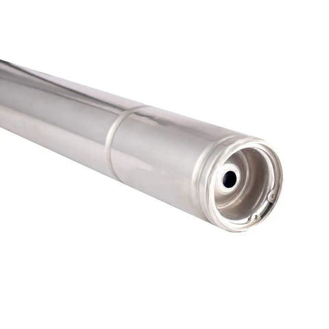 Built Like A Tank 1/2 Hp 110 Volt Stainless Steel Deep Well Submersible Water Pump smooth silver casing end for water output.
