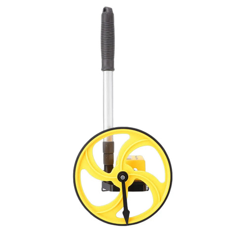 Hilitand Distance Measuring Wheel, 8 Inch Telescopic Design with yellow wheel and adjustable rod for accurate measurements.