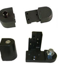 Top And Bottom Pivot Hinge Set For Kawneer Storefront Doors With Three Quarter Inch Offset Pivots Aluminum Weatherproof Case Full Race Ball Bearings For Smooth Bottom Door Operation Tamper Proof And Easily Replaced In Unlocked Position black hinge set parts