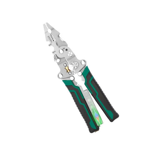 Pro Grade Badass Heavy Duty Foldable Wire Stripper And Multi Function Crimper, steel alloy, 215mm, for tough wiring jobs.