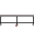 No Nonsense Welding Fixture Table With Precision Laser Cut Grid And Locking Swivel Casters 120 By 48 Inch Mobile Steel Workbench Made In USA for stable welding projects.