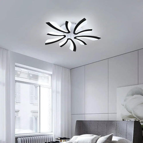 Chandelier Style Modern Ceiling Light Semi Flush Mount With Acrylic Shade Energy Efficient LED Lamp For Living Room Bedroom Dining Hallway Cool White Glow Bright Wide Coverage