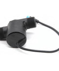 Self Powered Micro Hydroelectric Generator For Home Use showing black water flow turbine, compact design