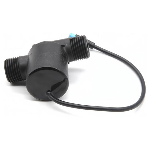Self Powered Micro Hydroelectric Generator For Home Use showing black water flow turbine, compact design