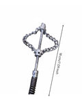 Heavy Duty Drain Chain Cleaner Steel Wire Pipe Dredger Auger Head Tool for Plumbing Lines close-up view of chain cutter head.