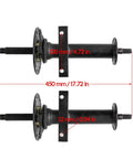 Loaded Up 48V 1000W Brushless Rear Axle Differential Kit With Badass Chrome Suspension Plus Winter Grip Tracks And Smart LCD Panel For Atv Go Kart Buggy Builds with detailed measurements.